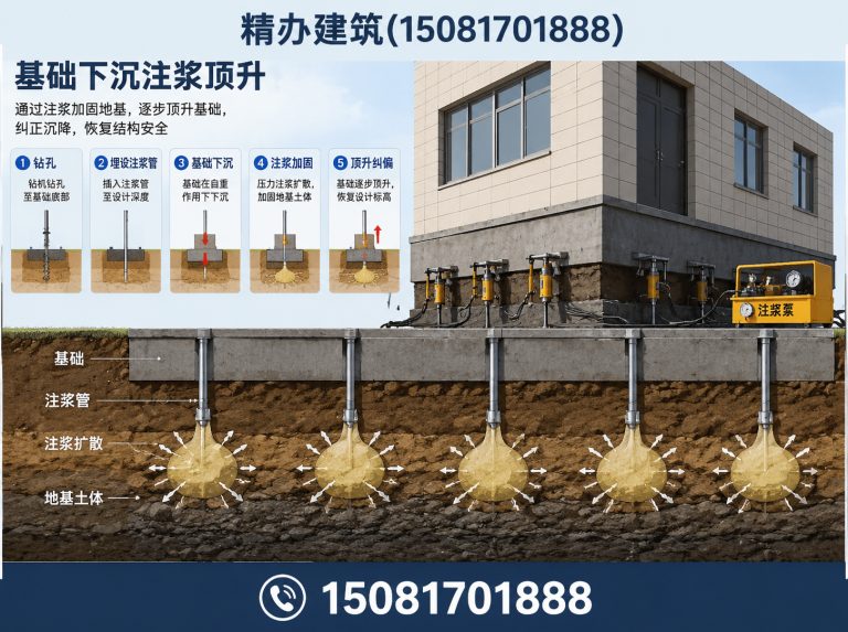 馆陶县基础下沉注浆顶升展示图